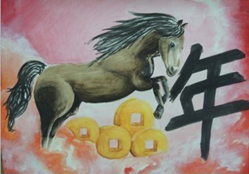 水彩(橫)-004馬年